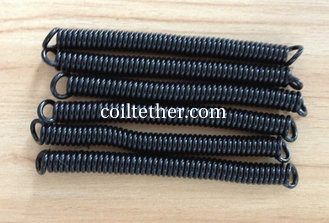 China Solid Black High Quality Factory Direct Spiral Coil Tether Part w/90degree Weld Loop Ends supplier