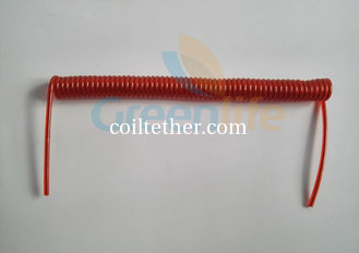 China China Manufacturer Transparent Red 4mmPlastic Coating w/1.5mm dia Wire Core Tool Bungee Coil Leash supplier