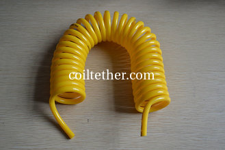 China Custom Yellow Plastic Big Coiled Bungee Cord Lanyard supplier