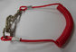 Mini order quantity acceptable red spiral coil tool tether good attach and secure leash supplier