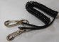 Black PU material made safety tether lanyard usually protection for valuable items tools supplier