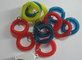 Plastic colorful wrist coil wrist band key ring chain for outdoor sport w/split ring 25mm supplier