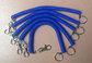 Solid Blue 4mm PU Cord Dia Heavy Duty Tool Coil Lanyard Tether w/Split Ring&amp;Snap Hook supplier