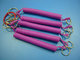 Custom Solid Purple Stretchable 12cm Length Spiral Key Chain Holders supplier