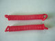 China Manufacturer Transparent Red 4mmPlastic Coating w/1.5mm dia Wire Core Tool Bungee Coil Leash supplier