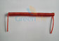 China Manufacturer Transparent Red 4mmPlastic Coating w/1.5mm dia Wire Core Tool Bungee Coil Leash supplier