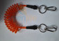 China Factory Direct Top Quality Plastic Tube Inside Orange Coated Dia7mm Reinforced Coiled Cable Tool Lanyard supplier