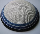 New Design Kippah Jewish Kippa DMC Hand Knit Kippot Judaica Crochet Yarmulke Kippah Hand made dmc Kipa Israel Judaism
