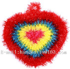 Custom Crochet Eco Dish Scrubbies Sparkly Yarn Hand Crocheted Scrubby Pads Crochet Decoration Washing Cloth
