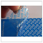 Tamper evident seal blue color matt finishing VOID OPEN sticker security labels with serial number