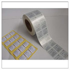 Custom printed self adhesive matt silver polyester PET label, Custom Printed Electronics Self Adhesive Matt Silver Label