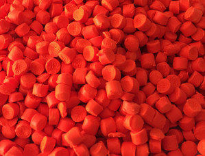 China Fluorescence Orange Injection Moulding Masterbatch , Pigment Masterbatch supplier