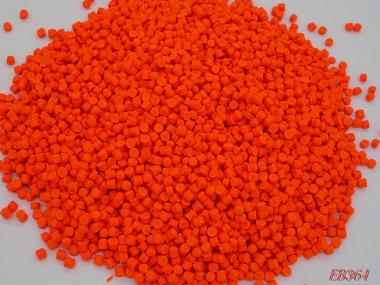China 200 ℃ Heat Rubber Polymer Masterbatch Fluorescence Orange For Extrusion Molding supplier