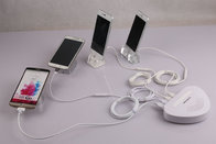 COMER Multi Ports Security Mobile Phone acrylic display Holders With Alarm and charging cable