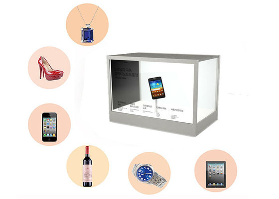 China 100W Commercial LCD Display Advertising Transparent LCD Showcase For Iphone Display supplier