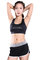 Women Stylish Seamless Sport Bra Apparel Yoga Supper Supportive Black Top Workout Fitness Vest W134 supplier