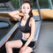 Women Stylish Seamless Sport Bra Apparel Yoga Supper Supportive Black Top Workout Fitness Vest W134 supplier
