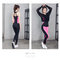 CPG Global 2017 Spring Summer Pink Quick Dry 3 Pieces Set Stretched Bra Short Sleeves Sports Shirt  with Yoga Pant T1025 supplier