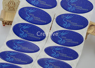 Glitter Oval PU Doming Stickers Permanent Adhesive Domed Label