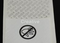 Anti - Counterfeit 3D Holographic Eggshell Sticker Adhesive Printed Labels
