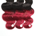 Unprodussed Remy Indian  Virgin Hair Weft Body Wave Ombre Color 1B/99J