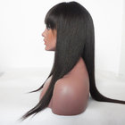 Top Quality Hand tied Brazilian Human Hair Swiss Lace  Wig full lace wigs with bang