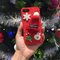 TPU&amp;Plush DIY Merry Christmas Wool Hat Cartoon Decoration Pasted Back Cover Cell Phone Case For iPhone 7 6s Plus supplier
