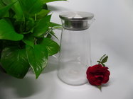 Borosilicate glass handmade glass pot 1500ML glass pot with handle clean Heat-resisting glass cold water bottle
