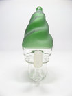 7" bule green Torches ice cream Pyrex Glass Water Pipes female 14  joint Fancy glass oil rigs hand blowing glass bongs