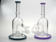 10" Double filtration Simple  Pyrex Glass Water Pipes female 14  joint Fancy glass oil rigs hand blowing glass bongs