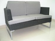 CA1017 flat wicker sofa set with 10cm cushion synthetic wicker outdoor furniture