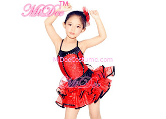 China Kids Dance Outfits / Clothes Two Layers Ballet Tutu Costumes With Black Edge supplier