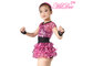 Magenta Jazz Tap Costumes Full Sequin Black Spandex Leotard For Little Girls supplier