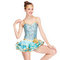 Emerald Latin Dance Costumes Sequin Floral Spandex Dance Dress For Stage supplier