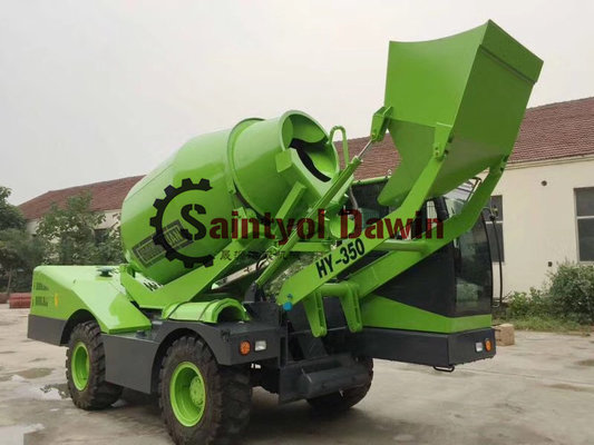 China Auto Self Loading Concrete Mixer Truck with PLC Weighing System supplier