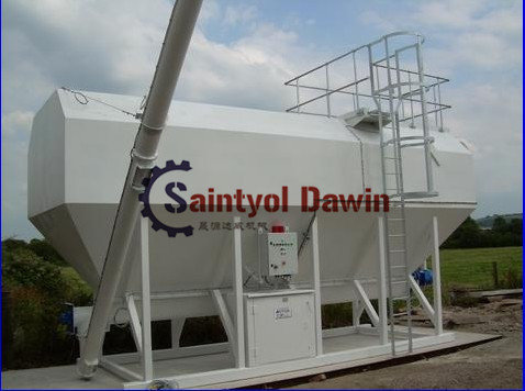 China Horizontal Cement Silo with Slot Screw Conveyor on Sale supplier