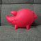 Happy cartoon pig pvc piggy bank, rubber money box promotional toys for kids supplier
