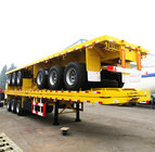 China 3 Axles 40Ft Container Semi Trailer Widely Used New Condition Low Flatbed Container Semi-Trailer For Transport