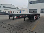 4 Axles Bogie Suspension system Flatbed semi trailer for container