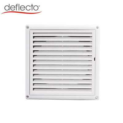 China Plastic Louvered Vent with Mesh Anti-aging White PP Dryer Vent Covers supplier