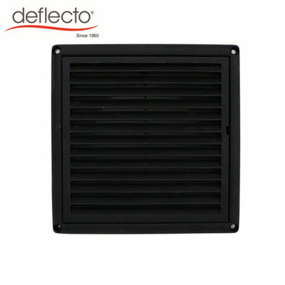China Plastic Louver Vent with Mesh Black PP Vent Cover for Kitchen Air Conditioning supplier