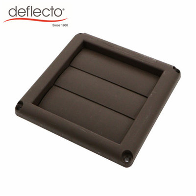 China 4'' 100MM Brown Plastic PP Gravity Louvered Air Vent Cover With Grid supplier