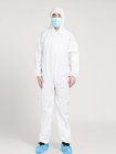 Water-proof&Breathable Tyvek Coverall, disposable SMS/PP white coverall with elastics on the waist and ankle