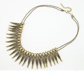 Fashion Jewelry metal choker necklace as feather shape vintage metal ornaments