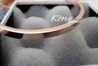 Fashion women jewelry titanium steel bangles rose gold plated bangle with heart chain