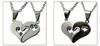 Fashion couples jewelry stainless steel pendant necklace couple necklaces for lovers