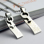 Fashion couples jewelry stainless steel pendant necklace couple necklaces bible riligious