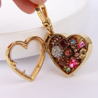 Fashion brand jewelry Juicy Couture necklace pendant heart locket necklaces gold color