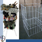 Metal Bin Display Rack for  Plush toys/ White TOY PET CARRIER / wire square bin