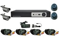 4CH H.264 FULL D1 DVR Kit, 2PCS Dome + 2PCS Bullet CCTV Cameras DR-7104AV5023A